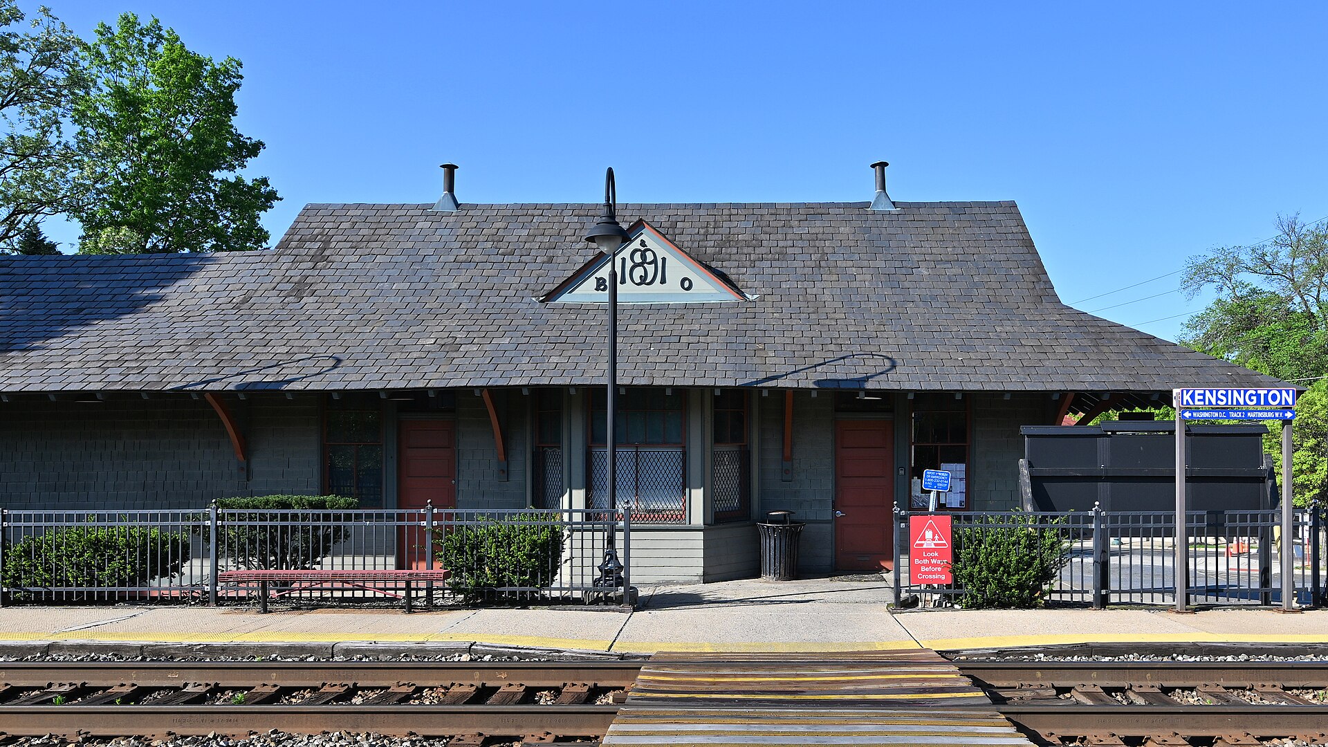 The historic 1891 Kensington MARC station, Kensington, Maryland